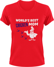 Load image into Gallery viewer, Worlds best chicken mom T-Shirtanimals, chickens, farm, farmer, farming, Ladies, Mens, mom, Unisex
