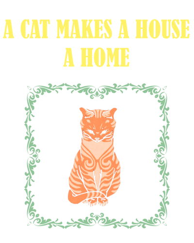 A Cat makes a house a home T-Shirtanimals, cat, Ladies, Mens, pets, Unisex