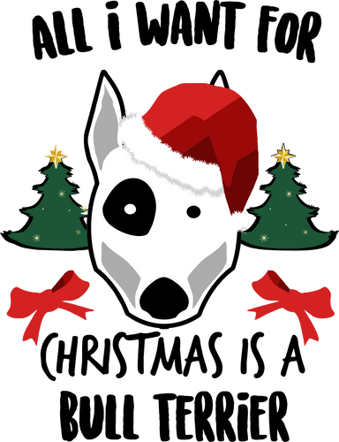 All I want for Christmas is a bull terrier t-shirtanimals, christmas, dog, Ladies, Mens, pets, Unisex