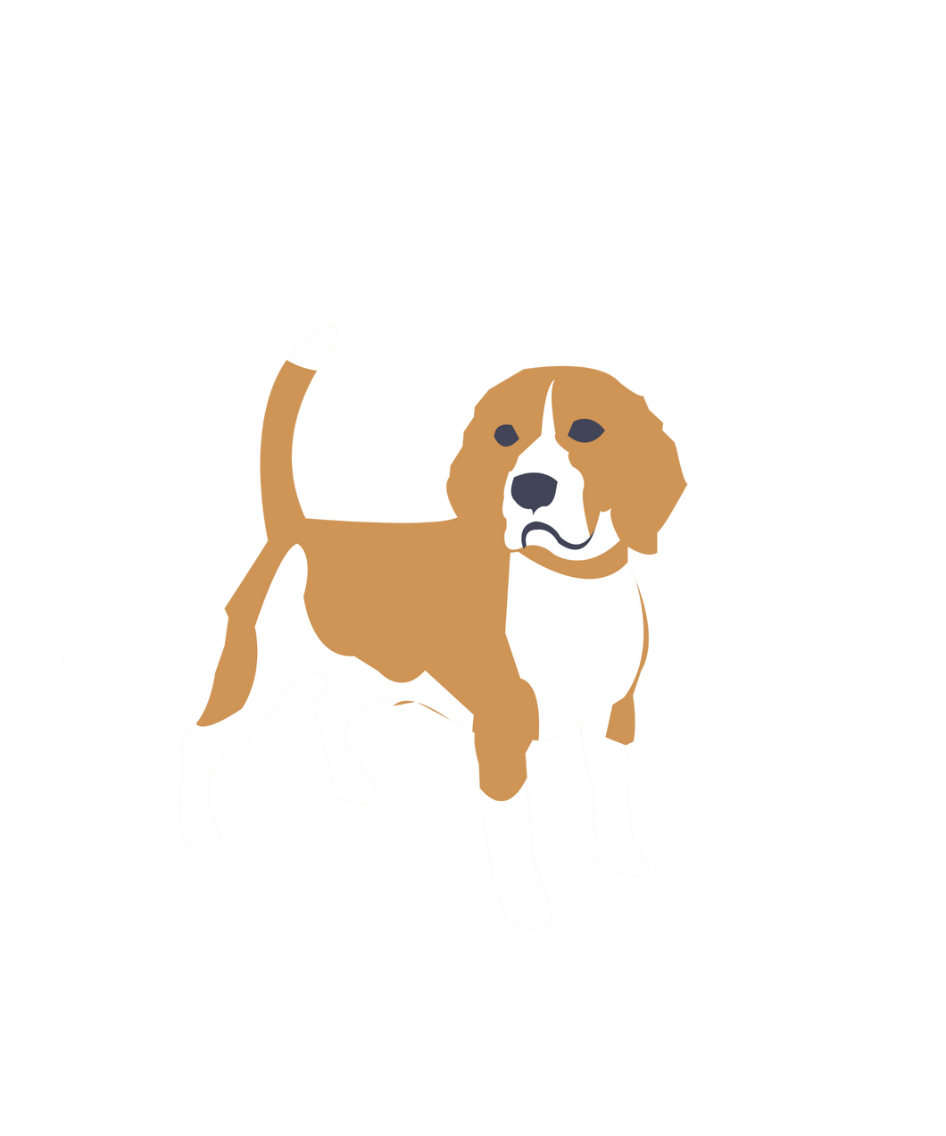 Anatomy of a beagle t-shirtanimals, dog, Ladies, Mens, pets, Unisex