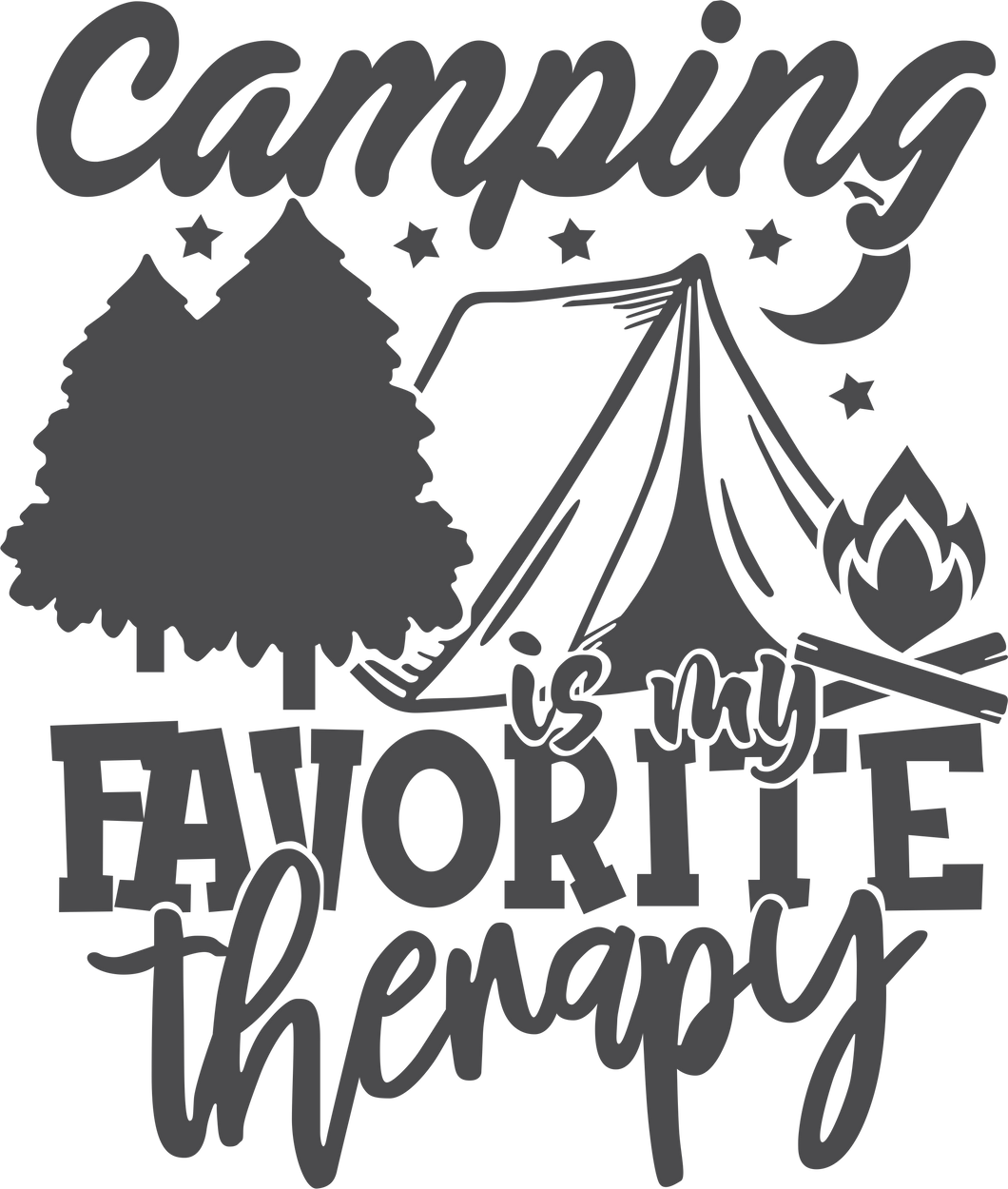 camping is my favorite therapy Tshirt