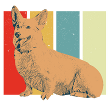 Load image into Gallery viewer, Retro Corgi T-Shirtanimals, dog, Ladies, Mens, pets, Unisex
