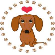 Load image into Gallery viewer, Dachshund Love T-shirtAdopt, animals, dog, hearts, Ladies, Mens, pets, Unisex
