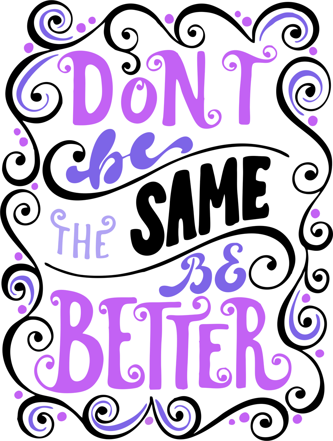 don't be the same be better Tshirt