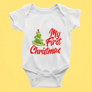 My First Christmas Baby Vest