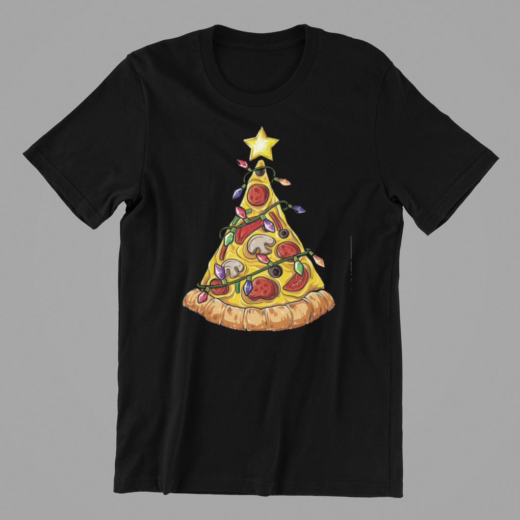 Pizza Slice Christmas Tree Tshirt Unisex Classic Fit