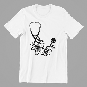 Stethoscope Flowers Tshirt