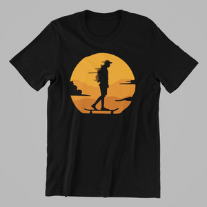 Skateboarder Against Sunset Tshirt