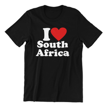 Load image into Gallery viewer, I love South Africa T-shirtLadies, Mens, Unisex
