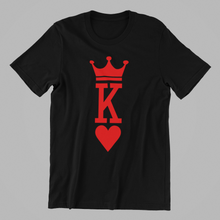 Load image into Gallery viewer, King of Hearts T-shirtbirthday, boy, brother, Mens, Unisex, valentine
