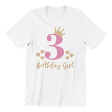 Load image into Gallery viewer, Birthday Girl Tshirt in White
