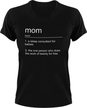 Load image into Gallery viewer, Mom T-Shirtdance mom, family, firefighter mom, Ladies, Mens, mom, noun, police mom, supermom, Unisex
