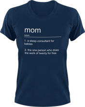 Load image into Gallery viewer, Mom T-Shirtdance mom, family, firefighter mom, Ladies, Mens, mom, noun, police mom, supermom, Unisex
