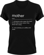 Load image into Gallery viewer, Mother T-Shirtdance mom, family, firefighter mom, Ladies, Mens, mom, mother, noun, police mom, supermom, Unisex

