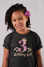 Load image into Gallery viewer, Birthday Girl Tshirt in Black
