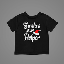 Load image into Gallery viewer, Santa&#39;s little helper Christmas T-shirtboy, christmas, girl, kids, neice, nephew
